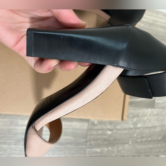 Two tone Chloe heel with ankle strap (sz 37) - Picture 6 of 11